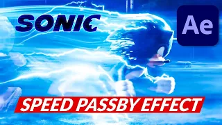 SONIC Lightning Speed PASS BY Effect in After Effects Tutorial