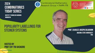 Combinatorics Today Series 2024: Prof. Charles Joseph Colbourn