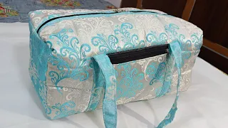 अब आसान तरीके से घर पर बनाएं सुंदर और बड़ा ट्रैवल बैग/Big travel bag in very easy way/Diy/Tutorial