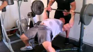 James Strickland incline bench 315 for 12 reps