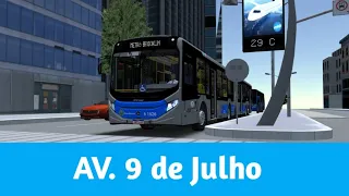 MOVIMENTAÇÃO DE ÔNIBUS AV. 9 DE JULHO PROTON BUS SIMULATOR 2023