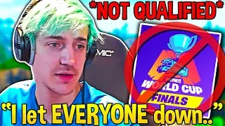 Ninja EXTREMELY Disappointed after FAILING to Qualify for World Cup! - Fortnite Moments