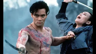 Mark Dacascas in the final fight against the Yakuza clan in the movie Crying Freeman 1995