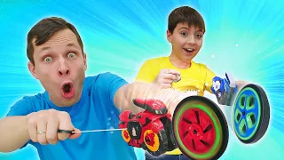 Распаковка Hot Wheels Spin Racer - новые крутые машинки! Игровые наборы для мальчиков