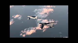 USAF B-52 refueling by KC-135