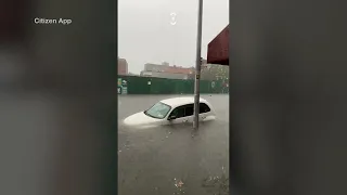 Video shows floodwater up to windows of cars in Park Slope