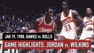 Throwback Jan 19, 1988 Chicago Bulls vs Atlanta Hawks Full Game Highlights - Wilkins 41, Jordan 38