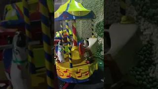 1970s Mini carousel kiddie ride (Yellow and blue; White; Horse and Elephant)