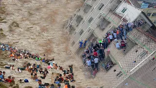 Tears and prayers of thousands of homeless people after the flood in Semarang, Indonesia