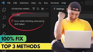 How to fix "Error While Fetching Extensions. XHR Failed" error in VSCode [FIXED]