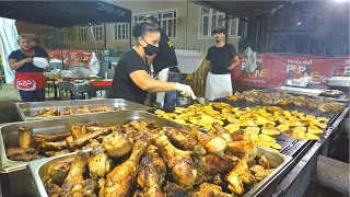 Italy Street Food. Raclette Melted Cheese, Grills Full of Mixed Meat, Huge Churros and More Food