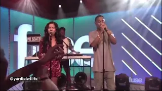 Jhené Aiko and Big Sean performing Beware