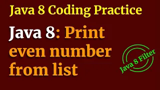Find Even Numbers From List Using Java8