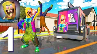 Crazy Ice Scream Freaky Clown: Horror Neighborhood - Gameplay Walkthrough Part 1 Levels 1-5 (Android
