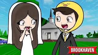 Melina y Pato Loco se Casan en Brookhaven Roblox! 💍 ⛪ Boda Pedrina