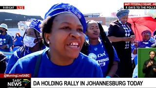 LGE 2021| Democratic Alliance's big rally in Johannesburg: supporters expectations