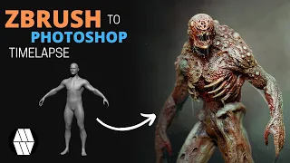 ZBrush to Photoshop Timelapse - 'Mutant Creature' Concept