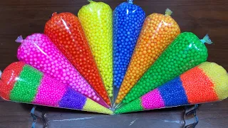 Making Crunchy Foam Slime With Piping Bags | GLOSSY SLIME | ASMR Slime Videos #1757