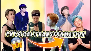 BTS Members' 𝗝𝗮𝘄-𝗗𝗿𝗼𝗽𝗽𝗶𝗻𝗴 PHYSICAL TRANSFORMATIONS 😱💪 Before and After Revealed