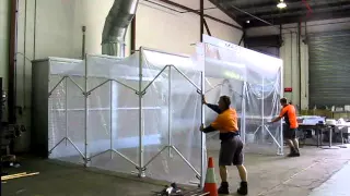 Mastre-Flex 169/3 Retractable Spray Booth – Retracting Video