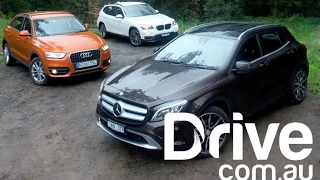 Mercedes-Benz GLA v BMW X1 v Audi Q3 | Comparison | Drive.com.au