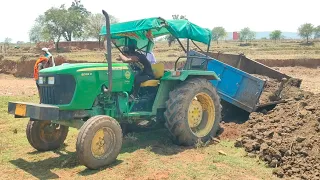 John deere 5045D tractor stuck in mud 😭😭 Fully Loaded trolley pull out JCB 3dx Machine | Jcb Video