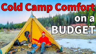 Budget HOT TENT for WINTER CAMPING | 3F UL Tribe Stove &Tent