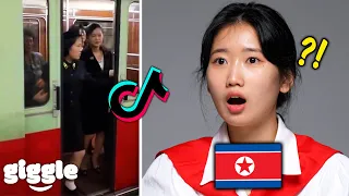 North Korean Girl Reacts to Creepy North Korea TikTok..!!