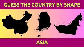 Guess the country of Asia by its shape — Country Shape Quiz, Learn Geography