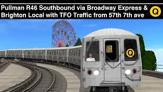OpenBVE: Operating a R46 From 57th St 7th Avenue to Coney Island W/ TFO