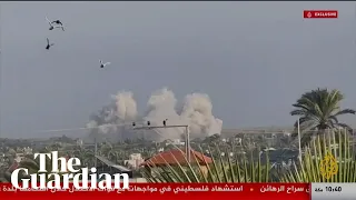 Footage shows explosion that reportedly killed 21 Israeli soldiers in Gaza