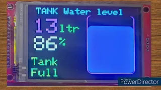 liquid or water level indicator with TFT display using Arduino
