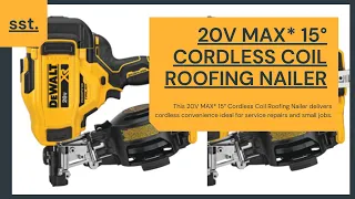 Dewalt roofing nailer 20v / 20V MAX* 15° CORDLESS COIL ROOFING NAILER / Best cordless roofing nailer