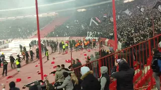 Crvena zvezda - Partizan: Igrači idu kod navijača na južnoj tribini