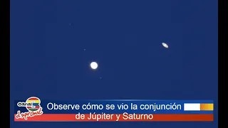 Observe cómo se vio la conjunción de Júpiter y Saturno