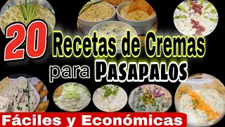 🔴 20 DELICIOSAS Recetas de CREMAS PARA #PASAPALOS para toda Ocasión Fáciles y Económicos #Aperitivos