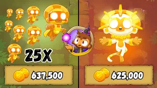 Tier 5 VS Tier 3 Magic Towers (Same Price Comparison) | BTD6