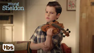 Sheldon Learns To Play the Violin (Clip) | Young Sheldon | TBS