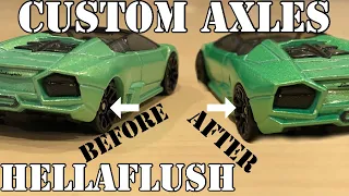 How to build custom axles - Hot wheels and match box - Perfect wheel fitment on 1:64 Lamborghini