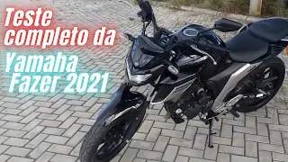 😀✌️TESTE COMPLETO DA YAMAHA FAZER 250 /2021✌️😁