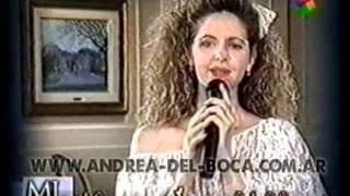 ANDREA DEL BOCA cantando "Te amo"