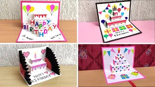 4 CAKE Cards For Birthday | CAKE Card Ideas | Birthday Cards With CAKE Theme