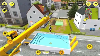 Crane Truck Lifting Swimming Pool - Construction Simulator 2014 gameplay