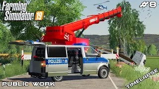 Truck accident & rescue | Public Work Stappenbach | Farming Simulator 19 | Episode 8