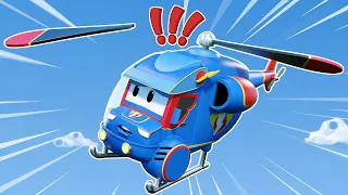 Cuidado! Super Helicoptero perdió su helice | Vehiculos de Emergencia para Niños | Repara Carros