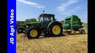 Straw Baling 2019 | John Deere 6320 + 582 | Stro persen | Korbach (D) | Stroh Pressen