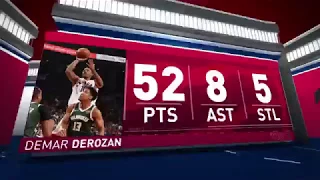 DeMar DeRozan Scores 52 In Win vs Bucks | Jan 1 | NBA Season 2017-2018