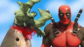 DEADPOOL vs THE INCREDIBLE HULK! (GTA 5 Mods Funny Moments)