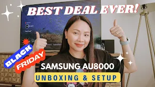 ✨SAMSUNG AU8000 4k TV 55” BLACK FRIDAY SALE | UNBOXING & SETUP 🇺🇸🇵🇭