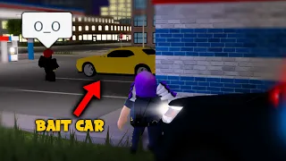 Dumb Criminal Fell For Bait Car... He Was Not Expecting The Cops To Show Up! (Roblox)